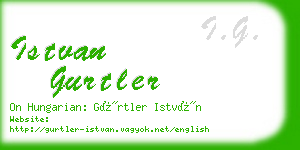istvan gurtler business card